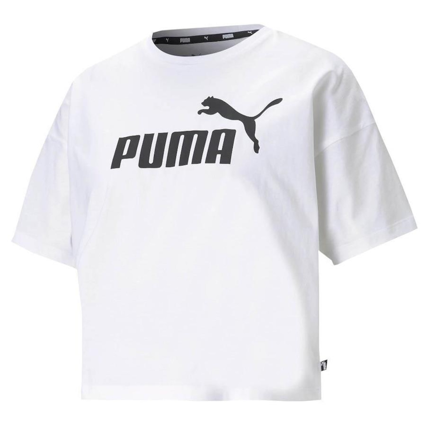 Blusa Feminina Manga Curta Cropped Puma Essentials Logo Tee - Foto 2