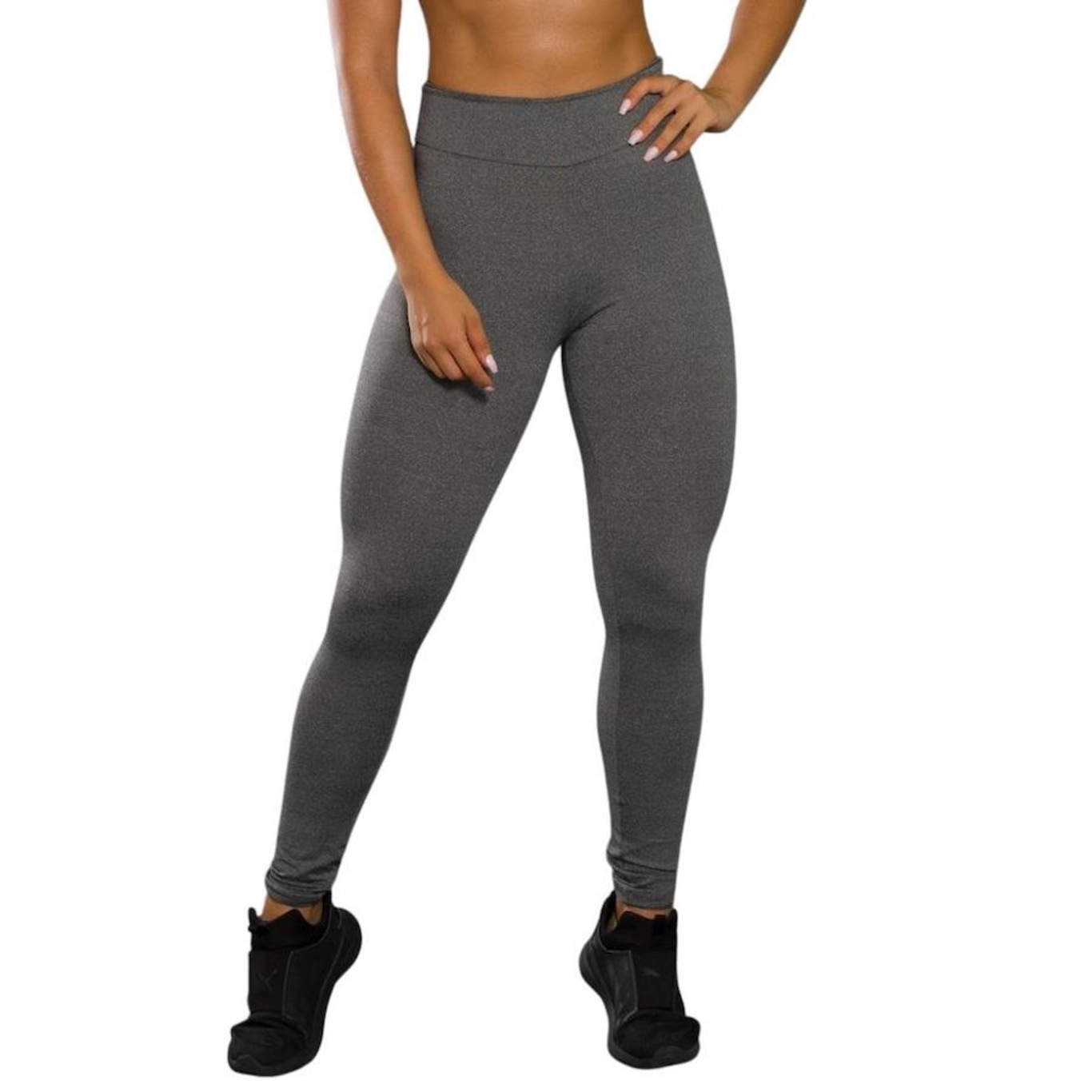 Legging Cinza Cintura Alta Feminina Legue para academia