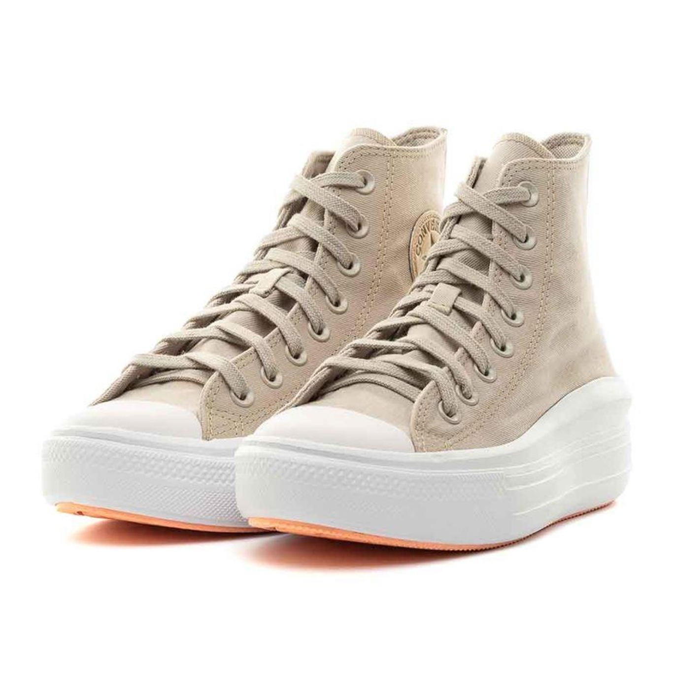 Tênis Converse Chuck Taylor All Star Hi Authentic Glam Bege Claro