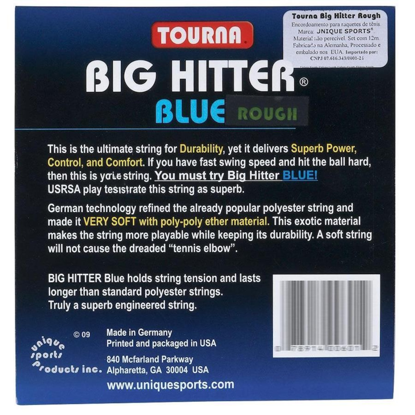 Corda Tourna Big Hitter Blue 17L 1.25mm Set Individual - Foto 3