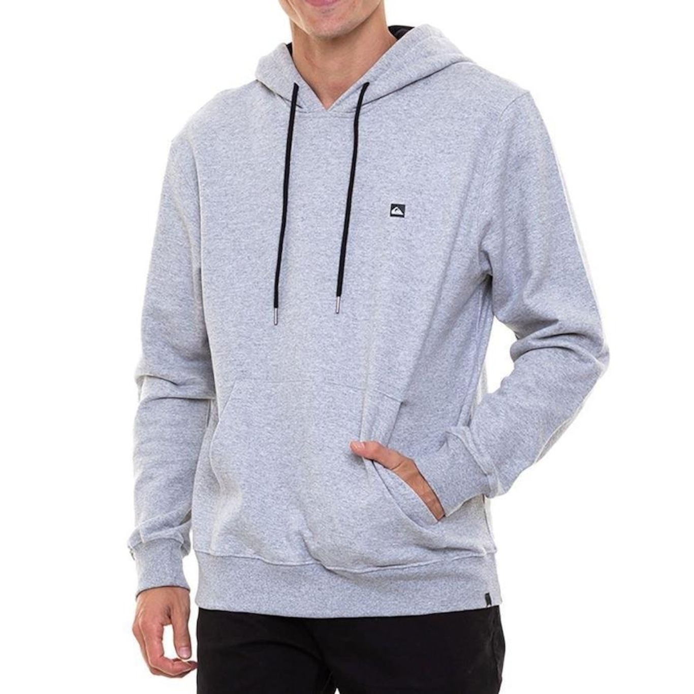 Blusão de Moletom com Capuz Quiksilver Canguru Transfer - Masculino - Foto 1