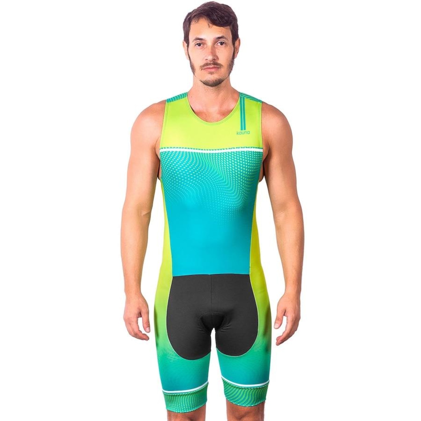 Macaquinho Kauna sem Mangas Triathlon Elite Proteção UV50+ - Masculino - Foto 1