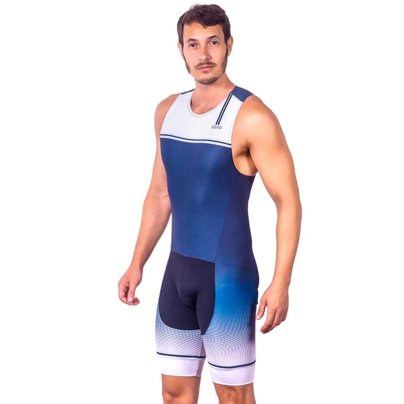 Macaquinho Kauna sem Mangas Triathlon Elite Smooth Proteção UV50+ - Masculino - Foto 2