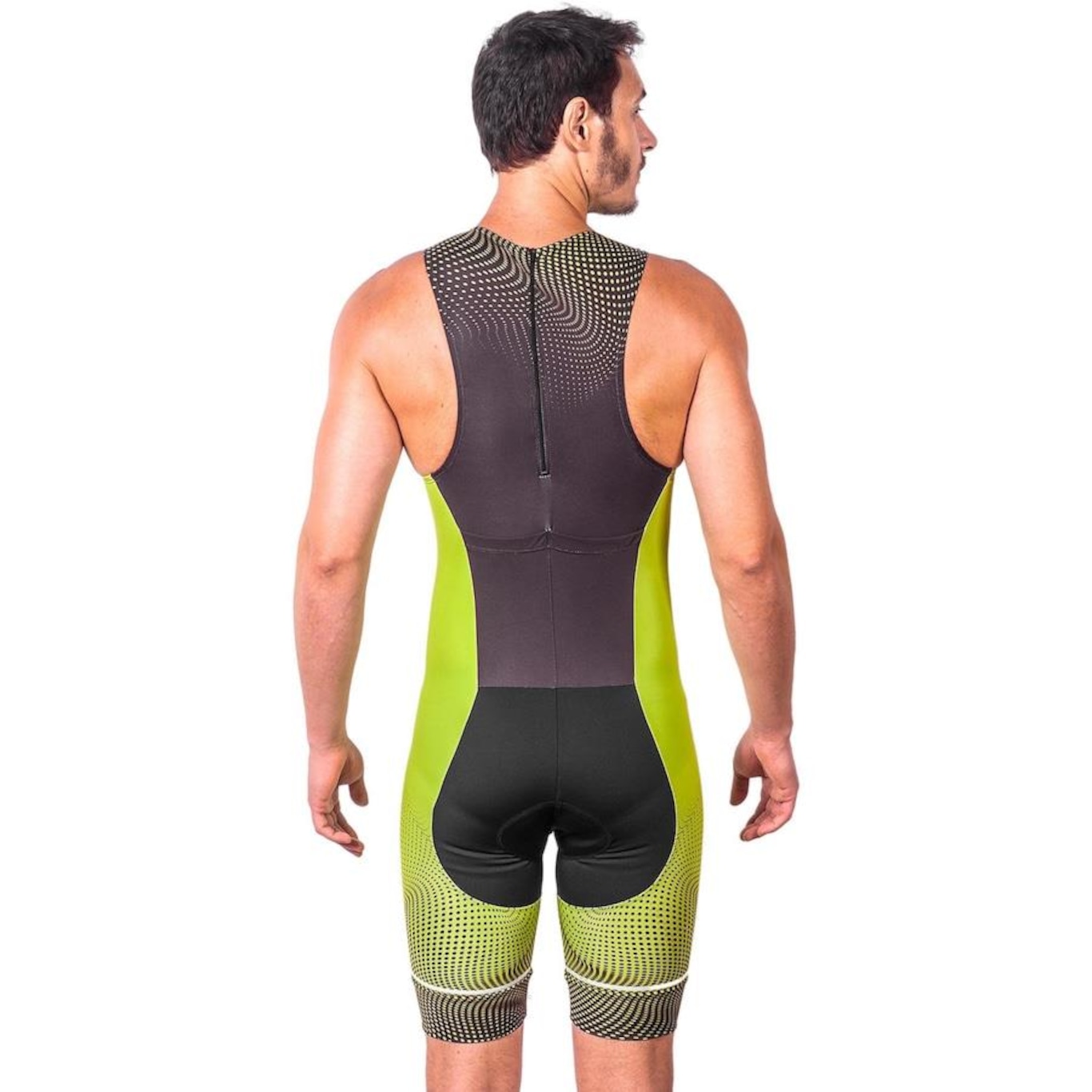 Macaquinho Kauna sem Mangas Triathlon Elite Fluor Power Proteção UV50+ - Masculino - Foto 2