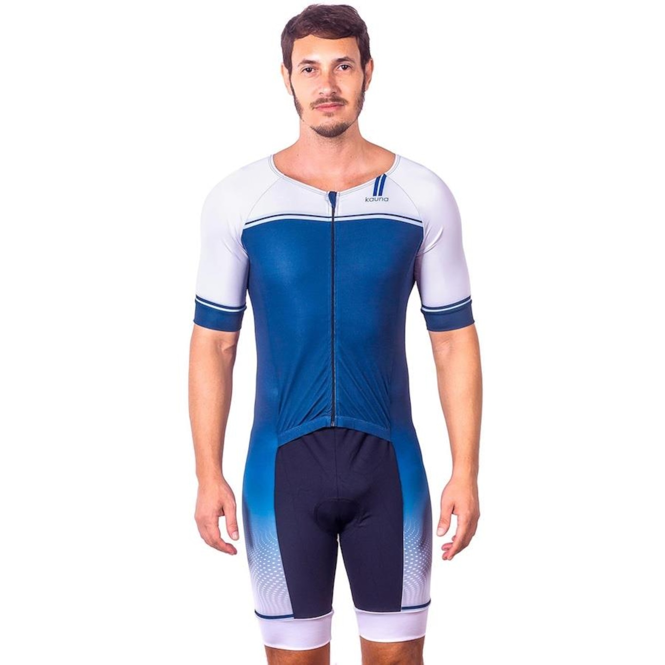 Macaquinho Kauna com Mangas Triathlon Elite Smooth Proteção UV50+ - Masculino - Foto 1