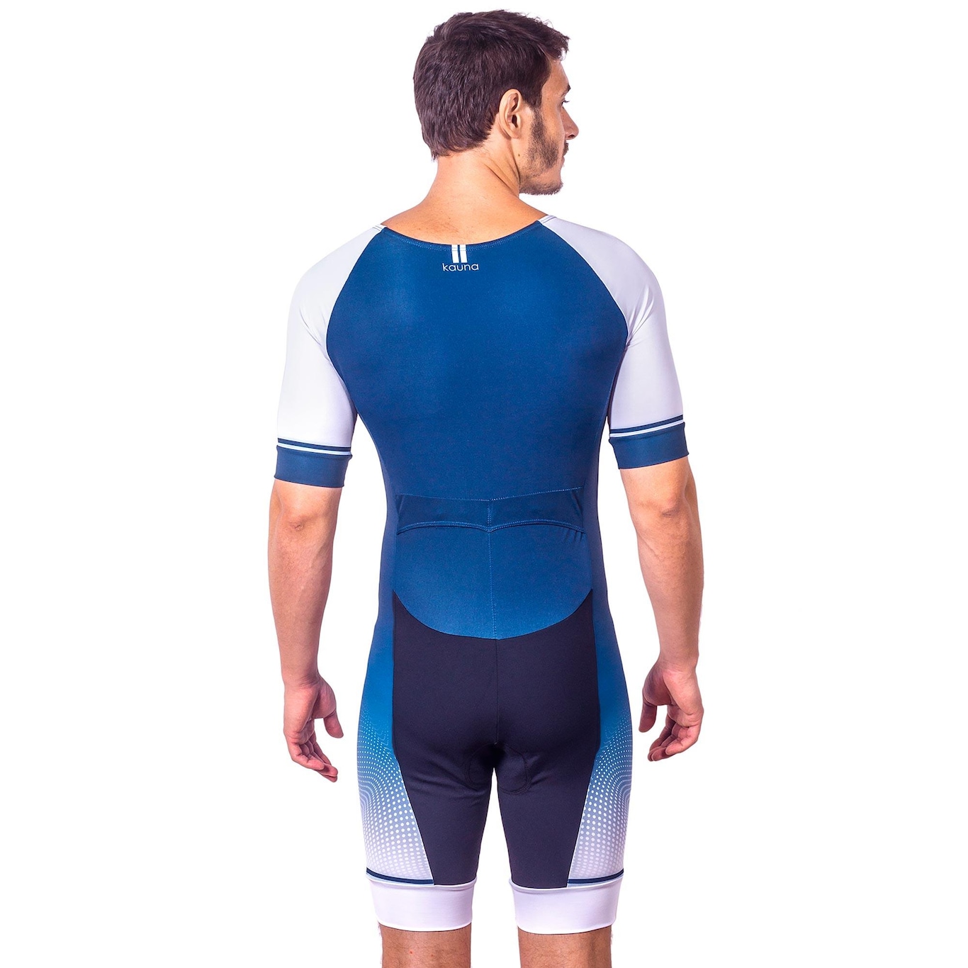 Macaquinho Kauna com Mangas Triathlon Elite Smooth Proteção UV50+ - Masculino - Foto 3