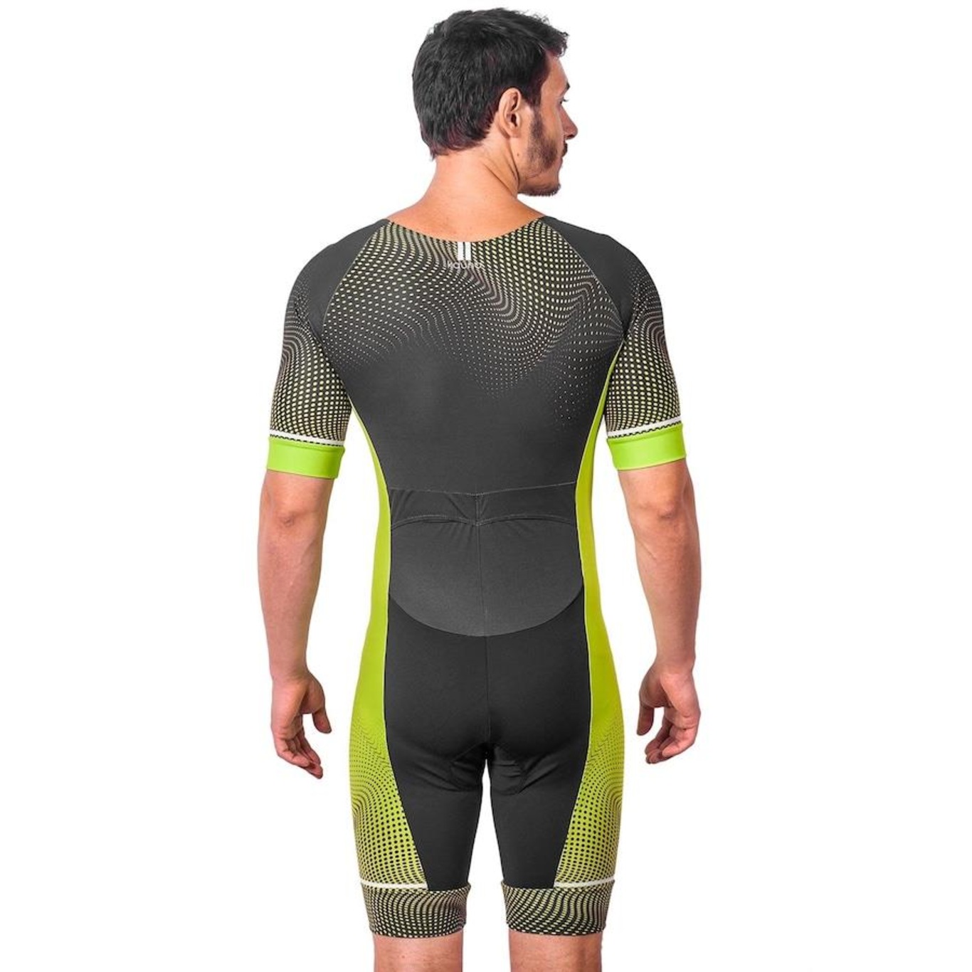 Macaquinho Kauna com Mangas Triathlon Elite Fluor Power Proteção UV50+ - Masculino - Foto 2