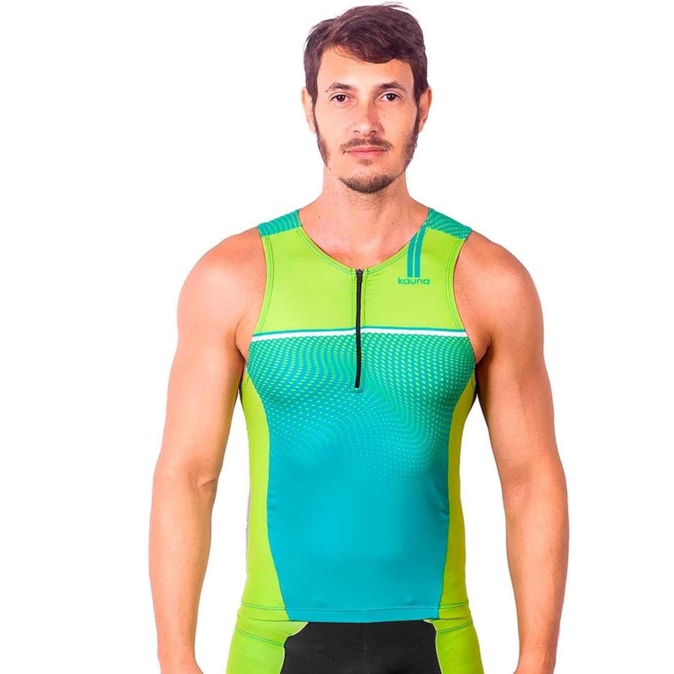 Camisa Kauna sem Mangas Triathlon Elite Proteção UV50+ - Masculina - Foto 1