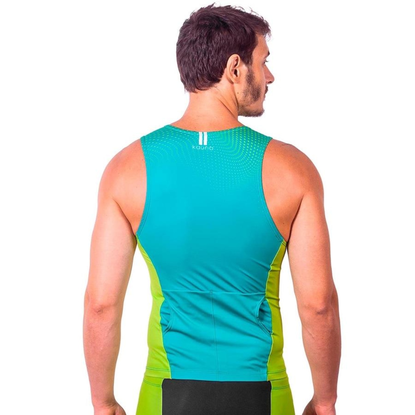 Camisa Kauna sem Mangas Triathlon Elite Proteção UV50+ - Masculina - Foto 2