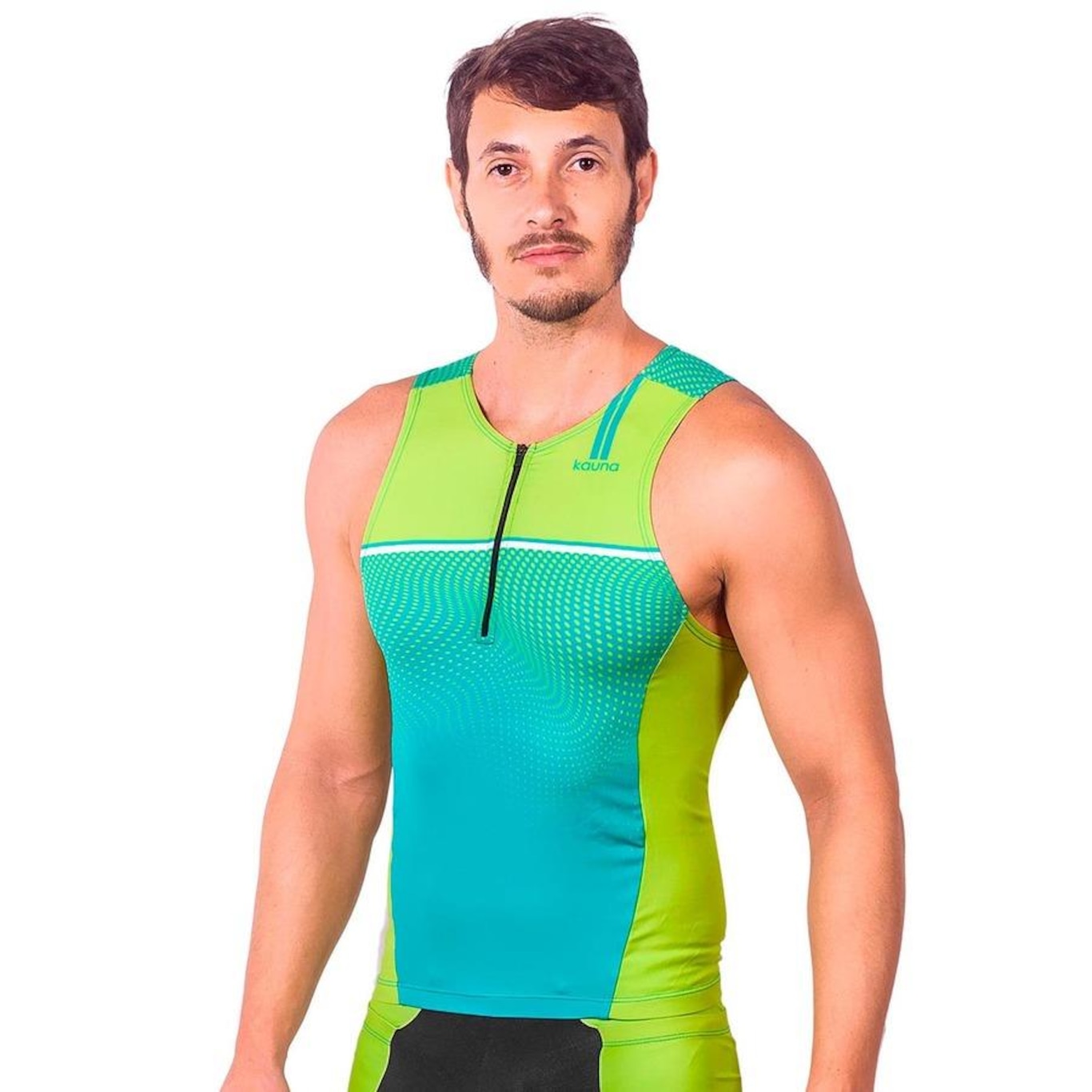 Camisa Kauna sem Mangas Triathlon Elite Proteção UV50+ - Masculina - Foto 3