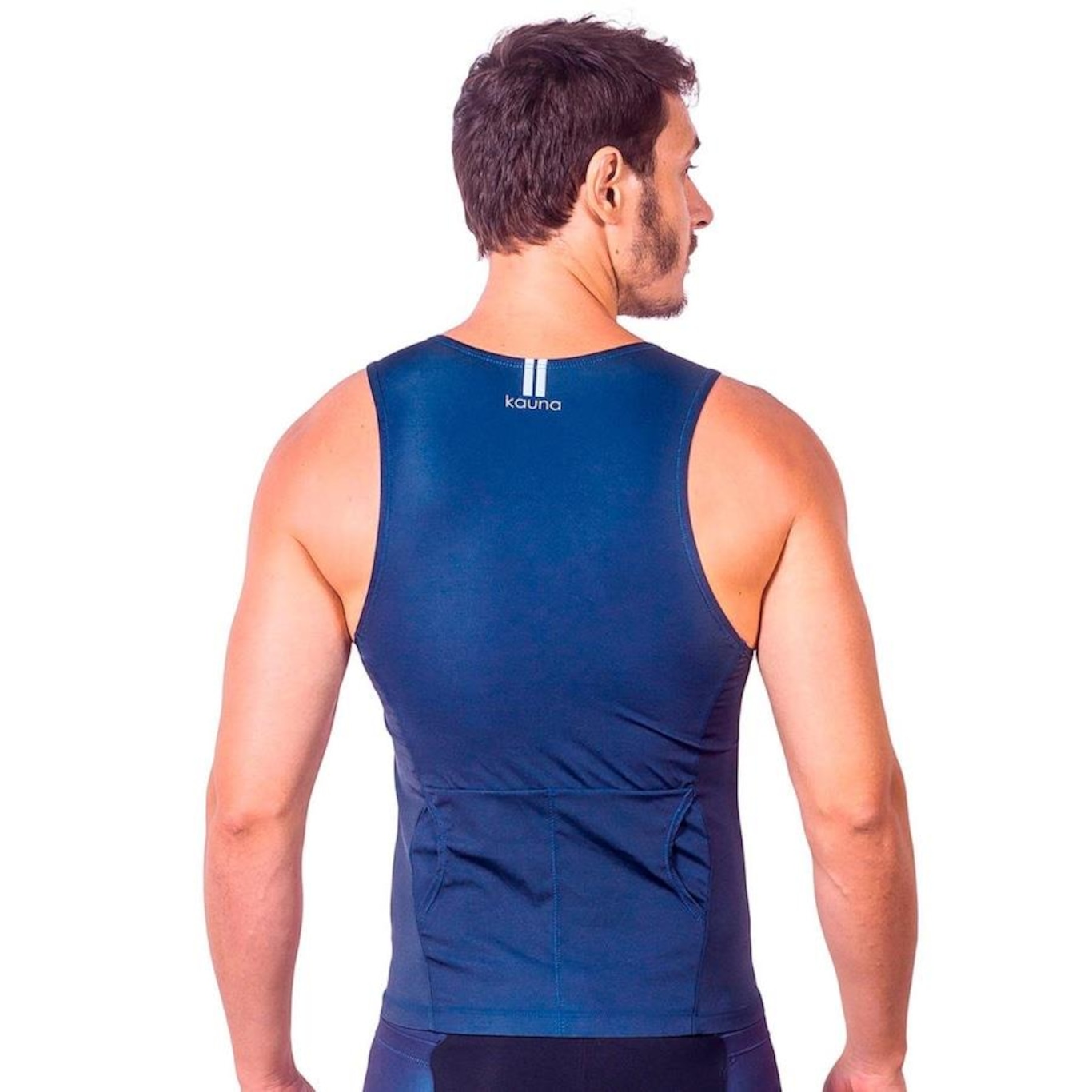 Camisa Kauna sem Mangas Triathlon Elite Smooth Proteção UV50+ - Masculina - Foto 2