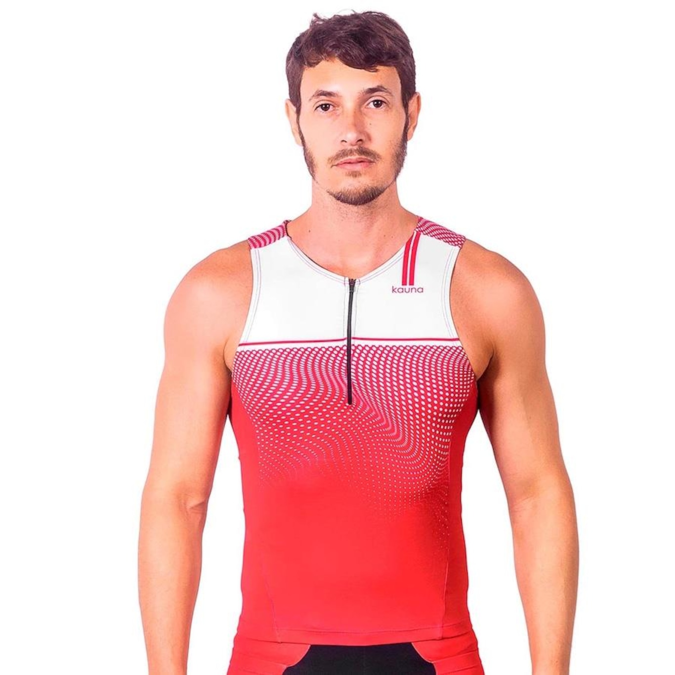 Camisa Kauna sem Mangas Triathlon Elite Proteção UV50+ - Masculina - Foto 1