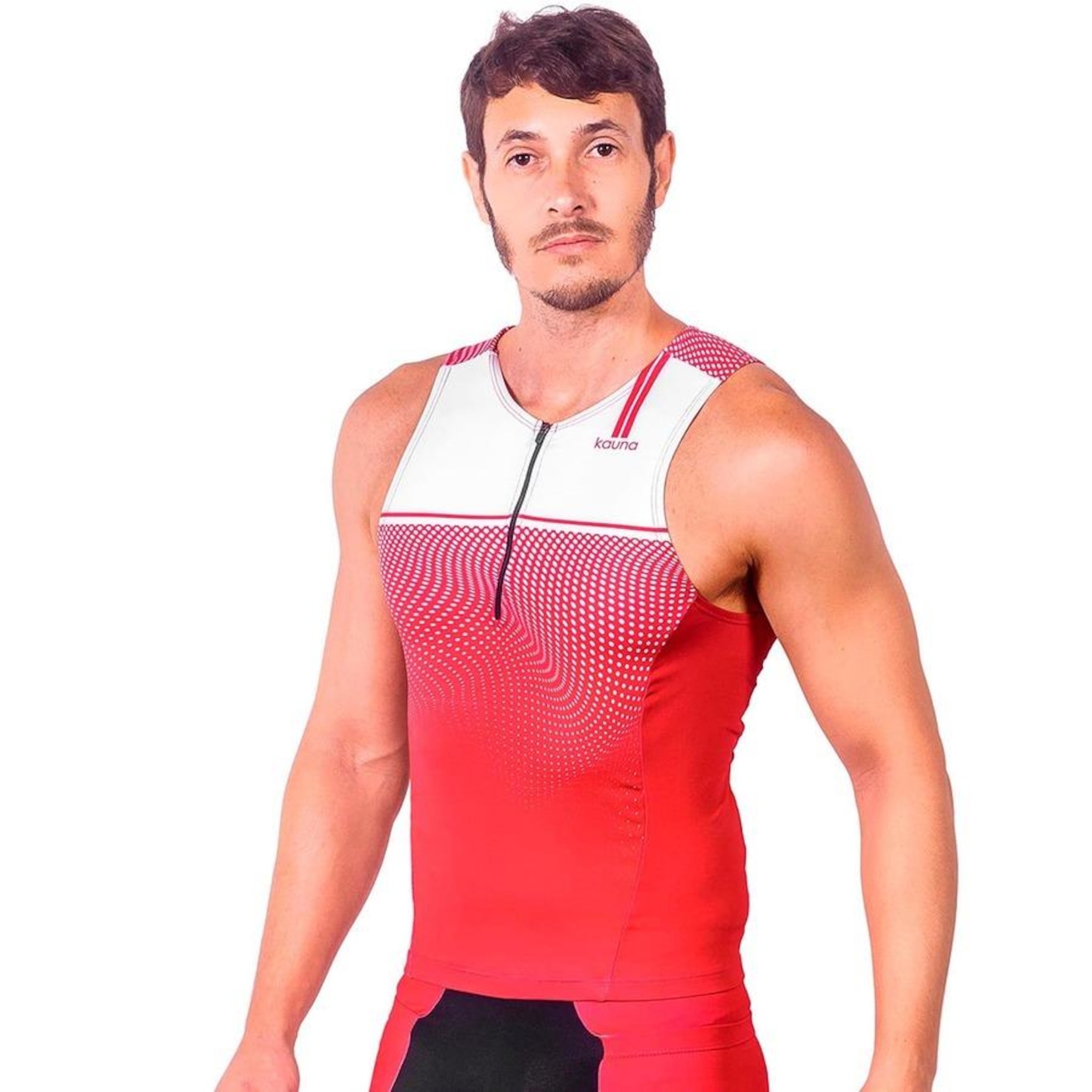 Camisa Kauna sem Mangas Triathlon Elite Proteção UV50+ - Masculina - Foto 3