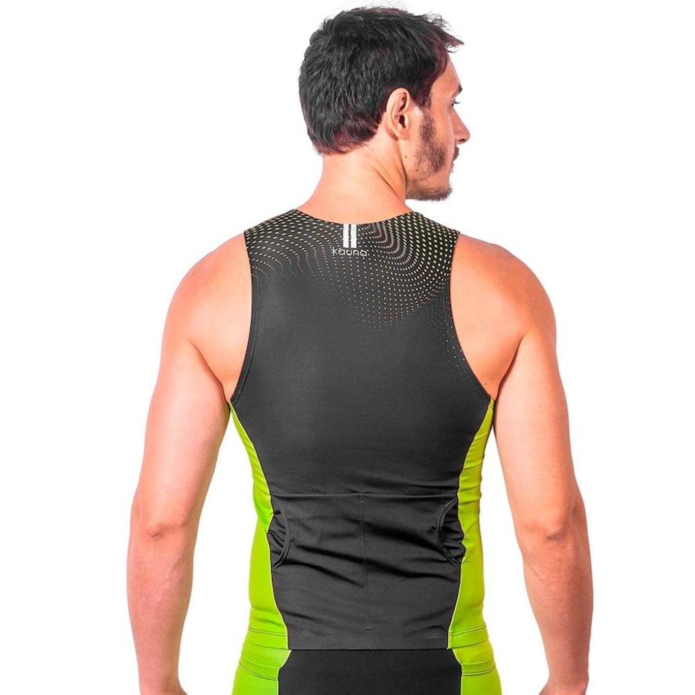 Camisa Kauna sem Mangas Triathlon Elite Fluor Power Proteção UV50+ - Masculina - Foto 2