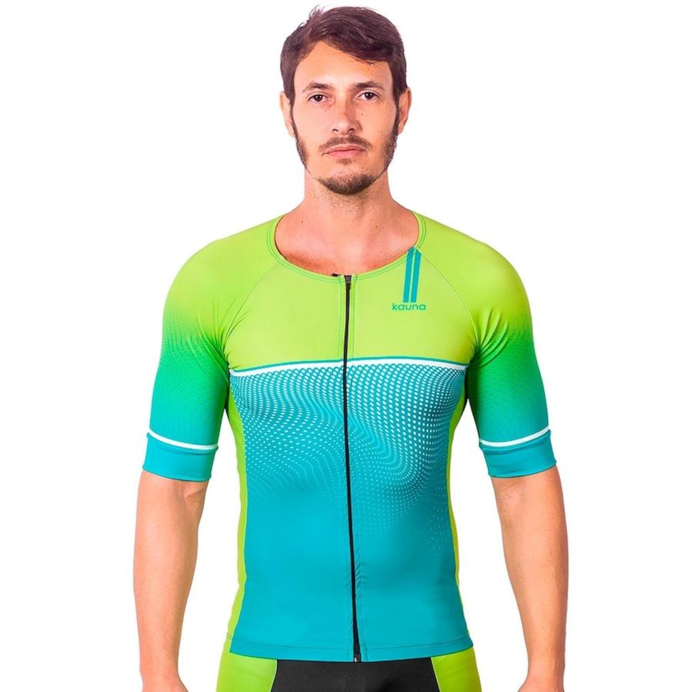 Camisa Kauna com Mangas Triathlon Elite Proteção UV50+ - Masculina - Foto 1