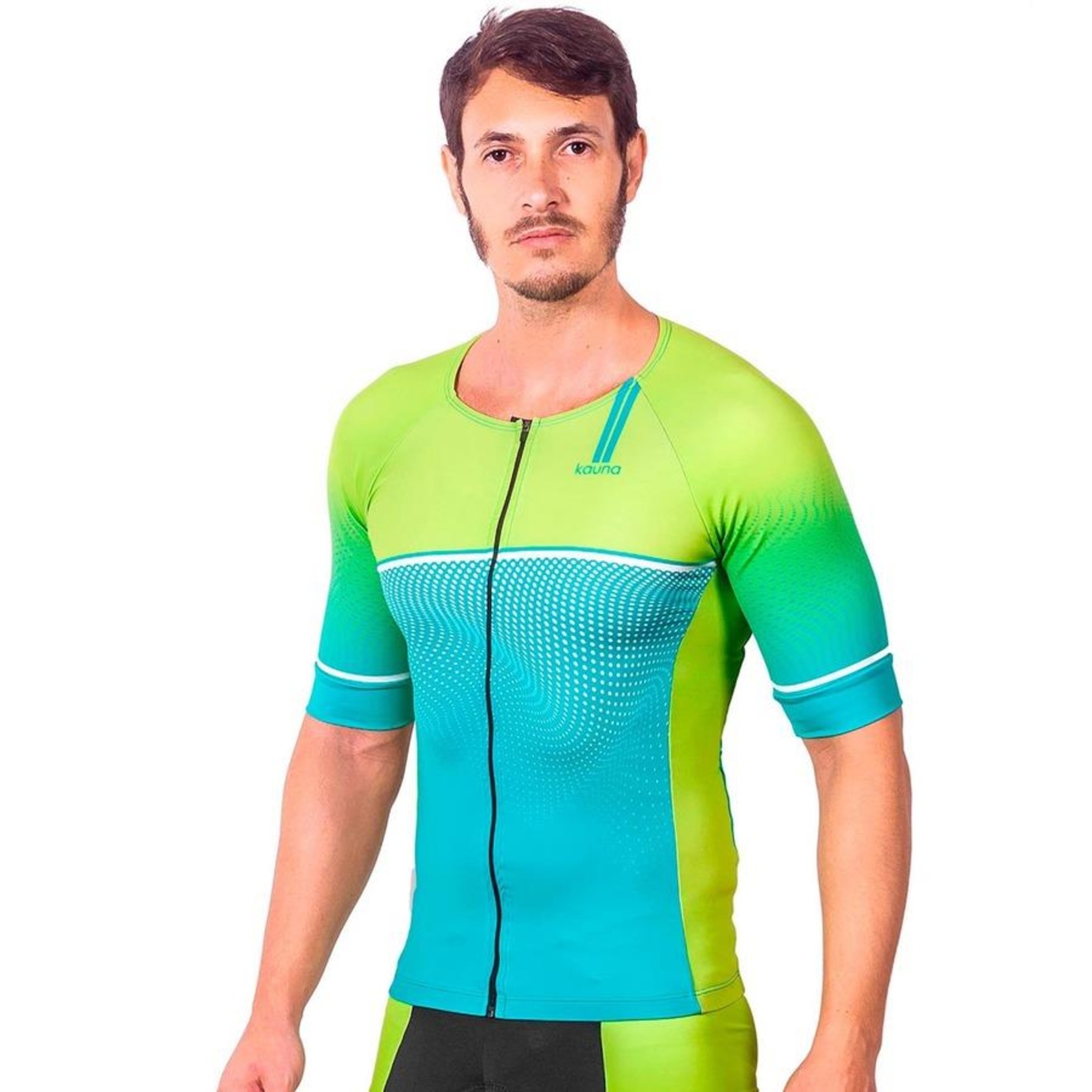 Camisa Kauna com Mangas Triathlon Elite Proteção UV50+ - Masculina - Foto 3