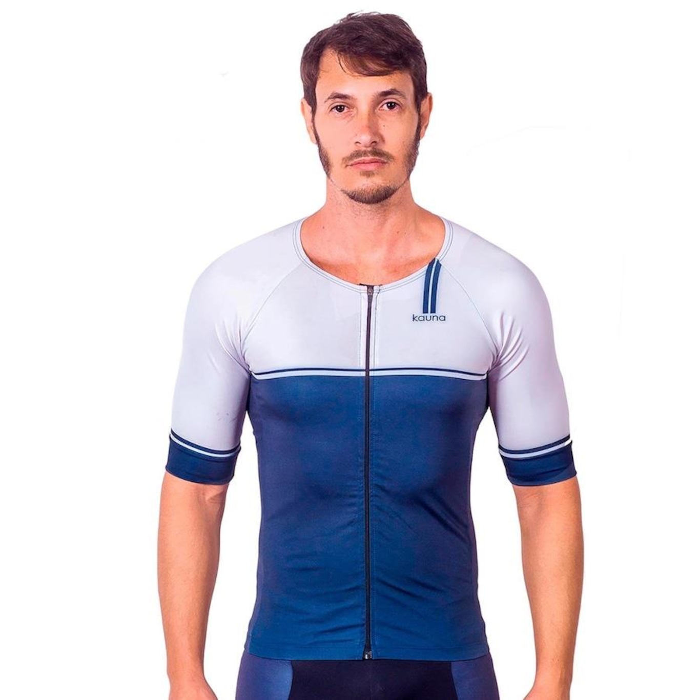 Camisa Kauna com Mangas Triathlon Elite Smooth Proteção UV50+ - Masculina - Foto 1