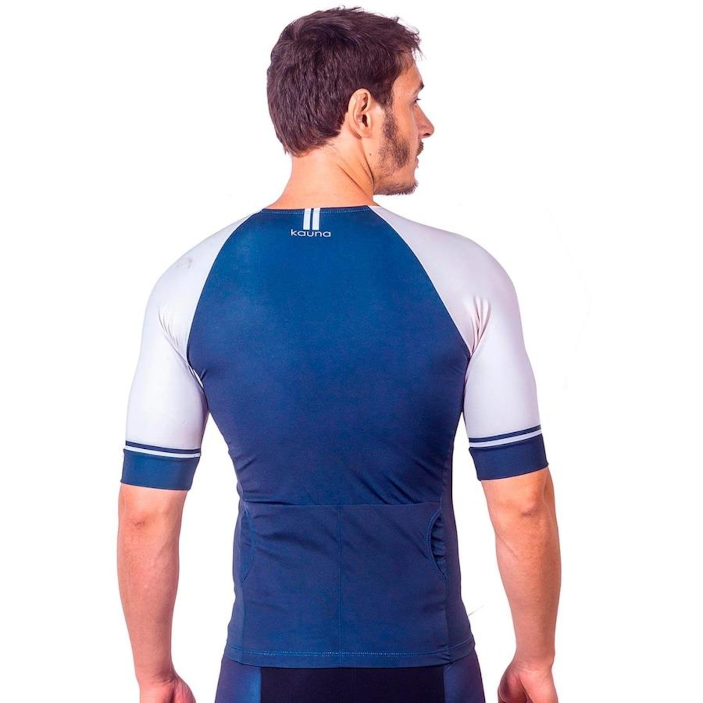 Camisa Kauna com Mangas Triathlon Elite Smooth Proteção UV50+ - Masculina - Foto 2