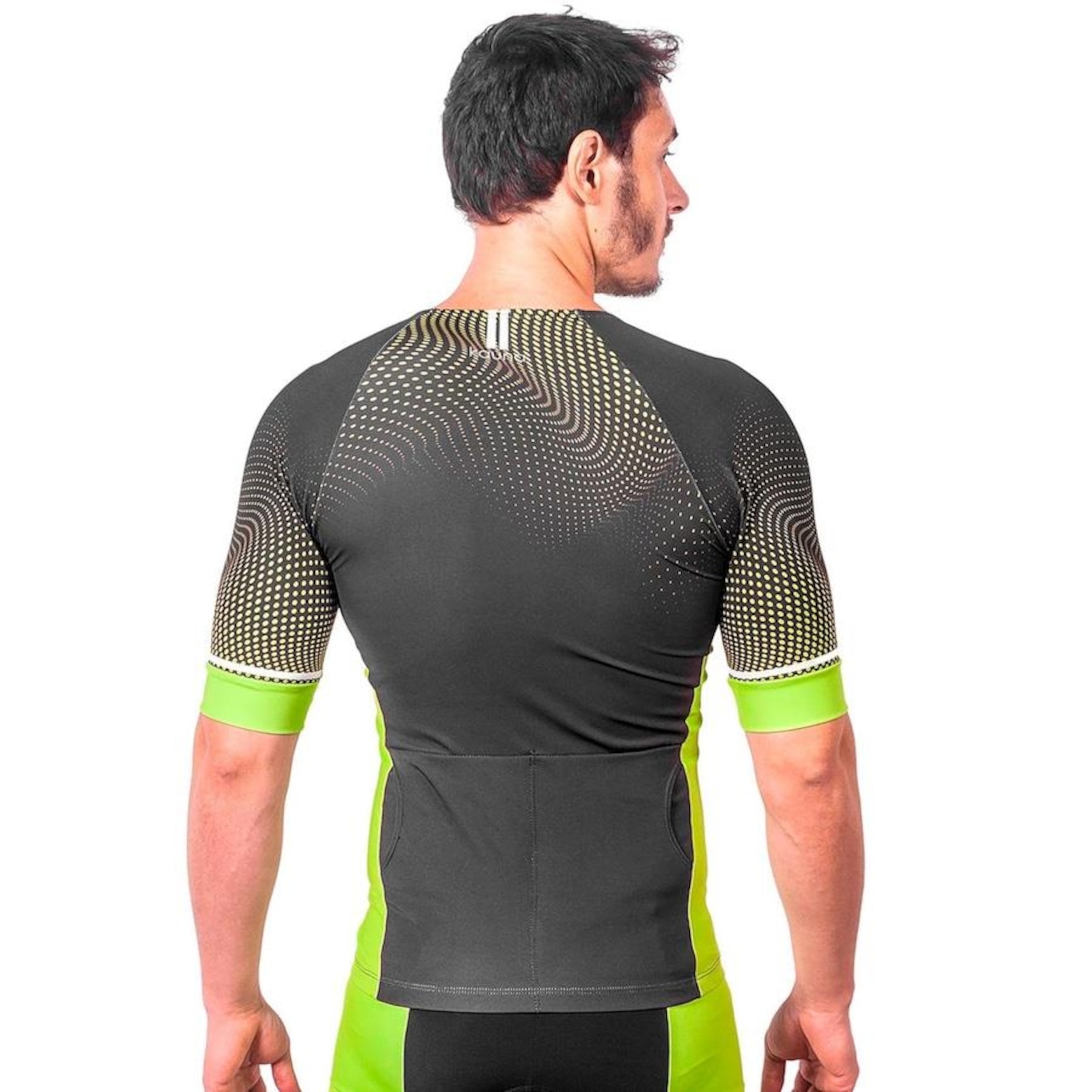 Camisa Kauna com Mangas Triathlon Elite Fluor Power Proteção UV50+ - Masculina - Foto 2