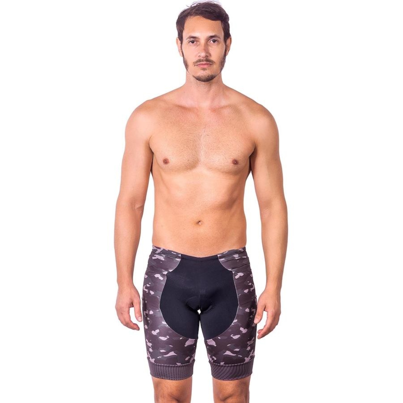 Bermuda de Triathlon Kauna Elite Camuflado Proteção UV50+ - Masculina - Foto 1