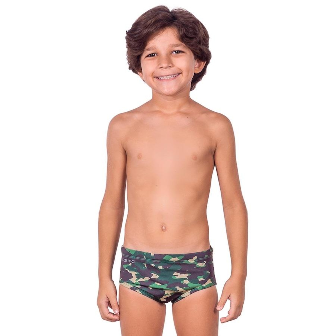 Sunga Kauna Camuflagem Militar Proteção UV50+ - Infantil - Foto 1