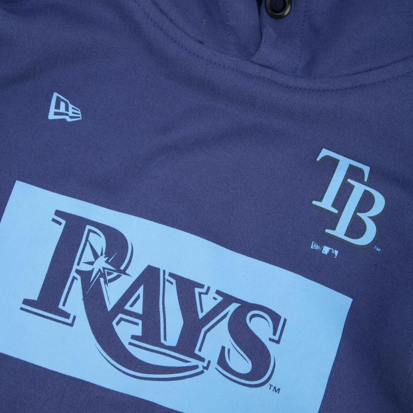 Blusão de Moletom New Era Canguru Fechado MLB Tampa Bay Rays Soccer Style - Masculino - Foto 3