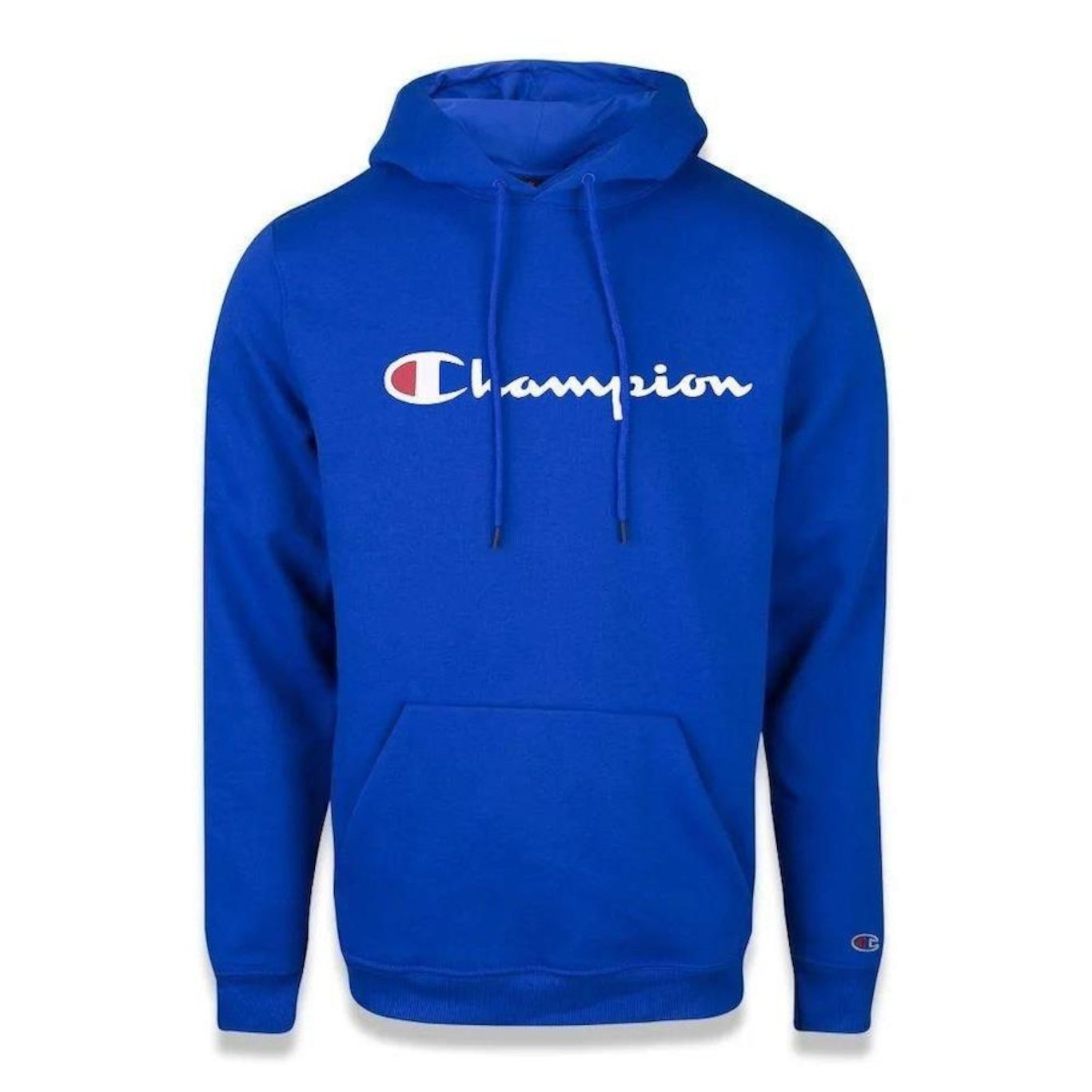 Blusão de Moletom com Capuz Champion Felpado C/ Capuz Superfleece Script - Masculino - Foto 1