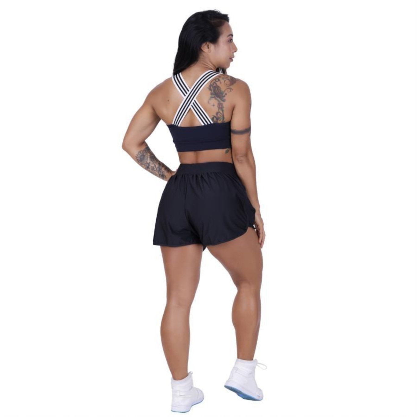 Short Orbis Fitness Casual Corrida Bolso Lateral Suplex Light Orbis - Feminino - Foto 3