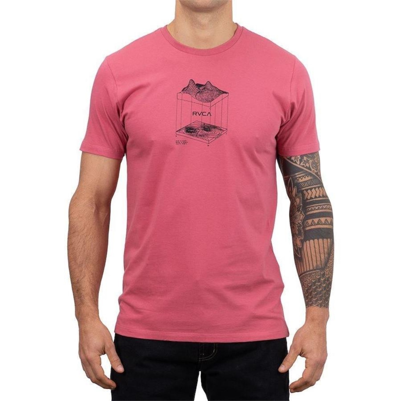 Camiseta RVCA Topographic - Masculina - Foto 1