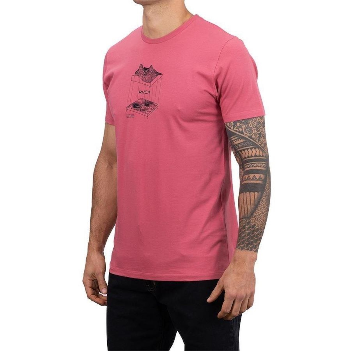 Camiseta RVCA Topographic - Masculina - Foto 3