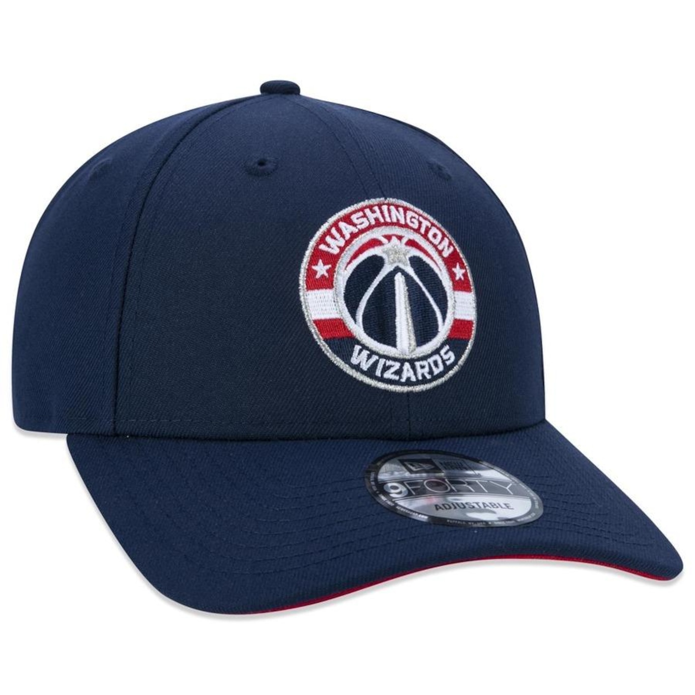 Boné Aba Curva New Era 9Forty NBA Washington Wizards - Snapback - Adulto - Foto 3