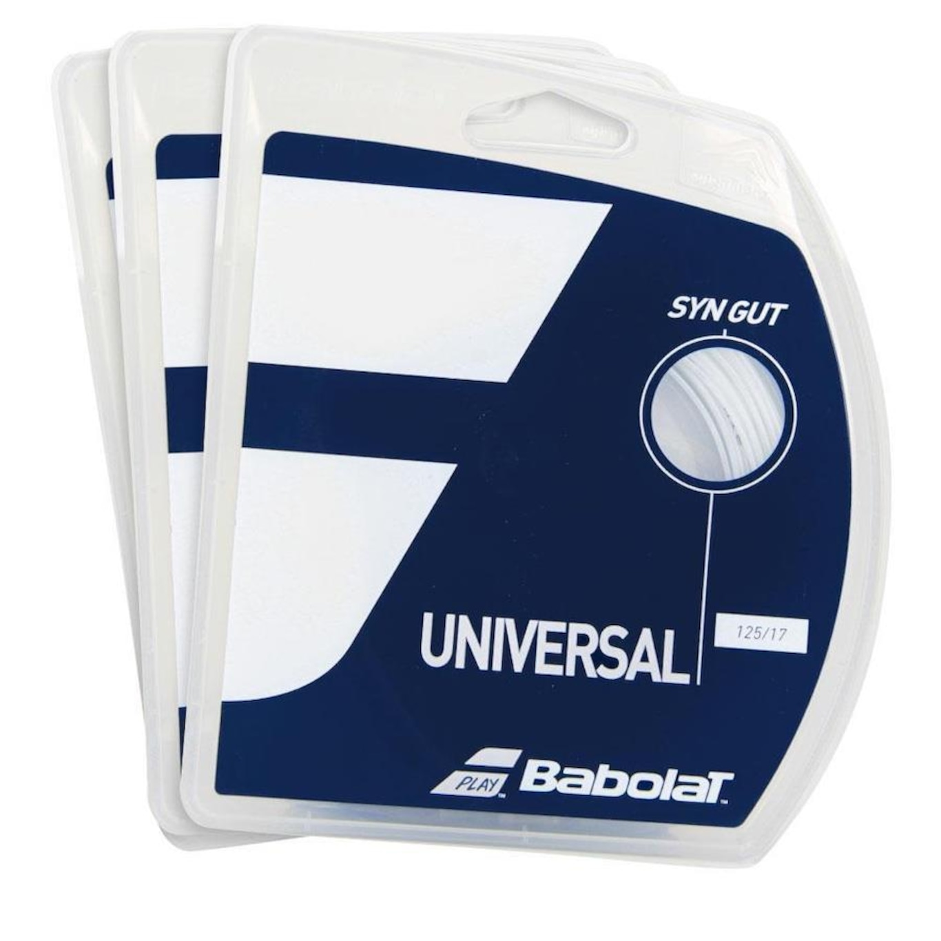 Corda Babolat Synthetic Gut Universal 17L 1.25mm - Set Individual - Pack com 03 Unidades - Foto 1