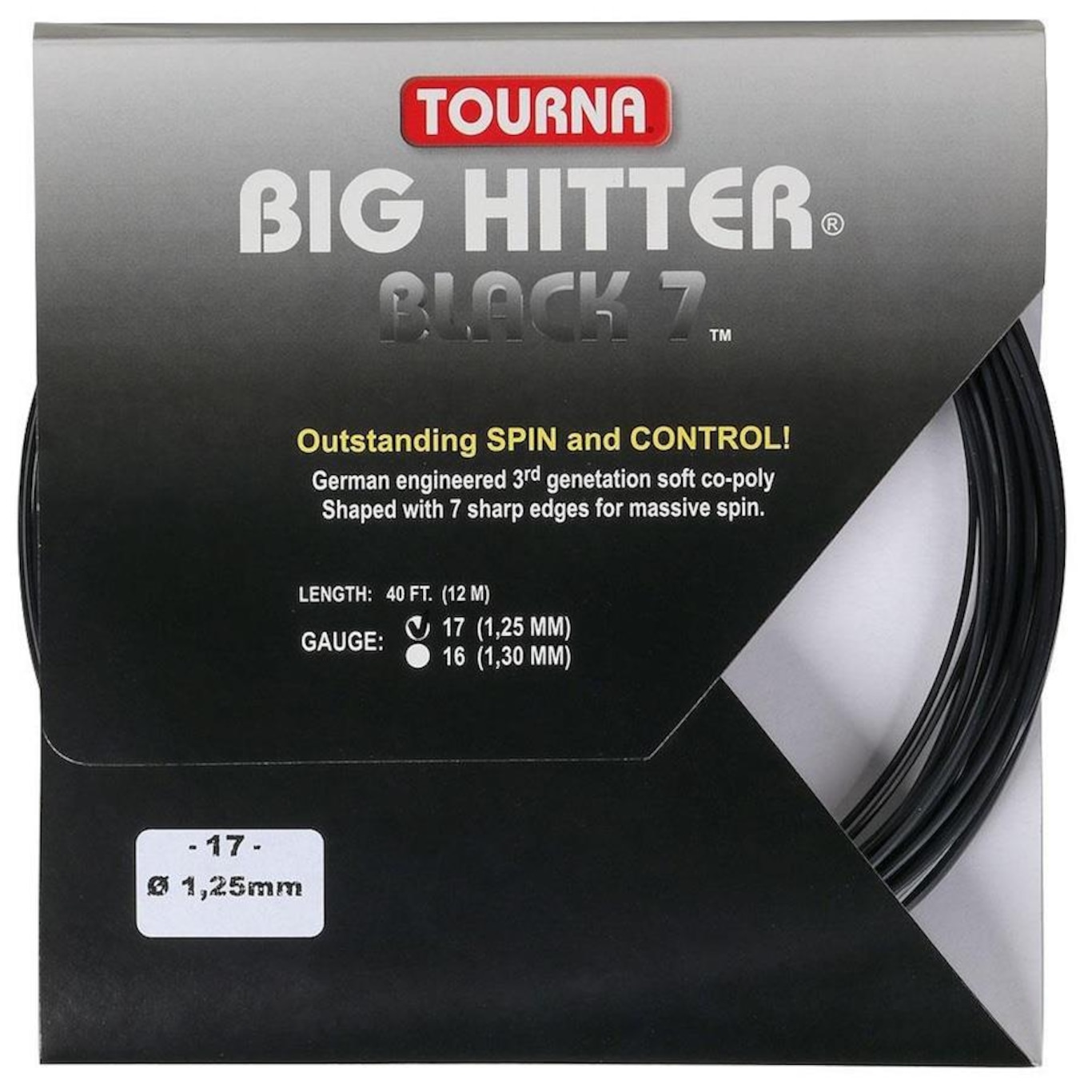 Corda Tourna Big Hitter 7 17L 1.25mm Set Individual - Foto 1