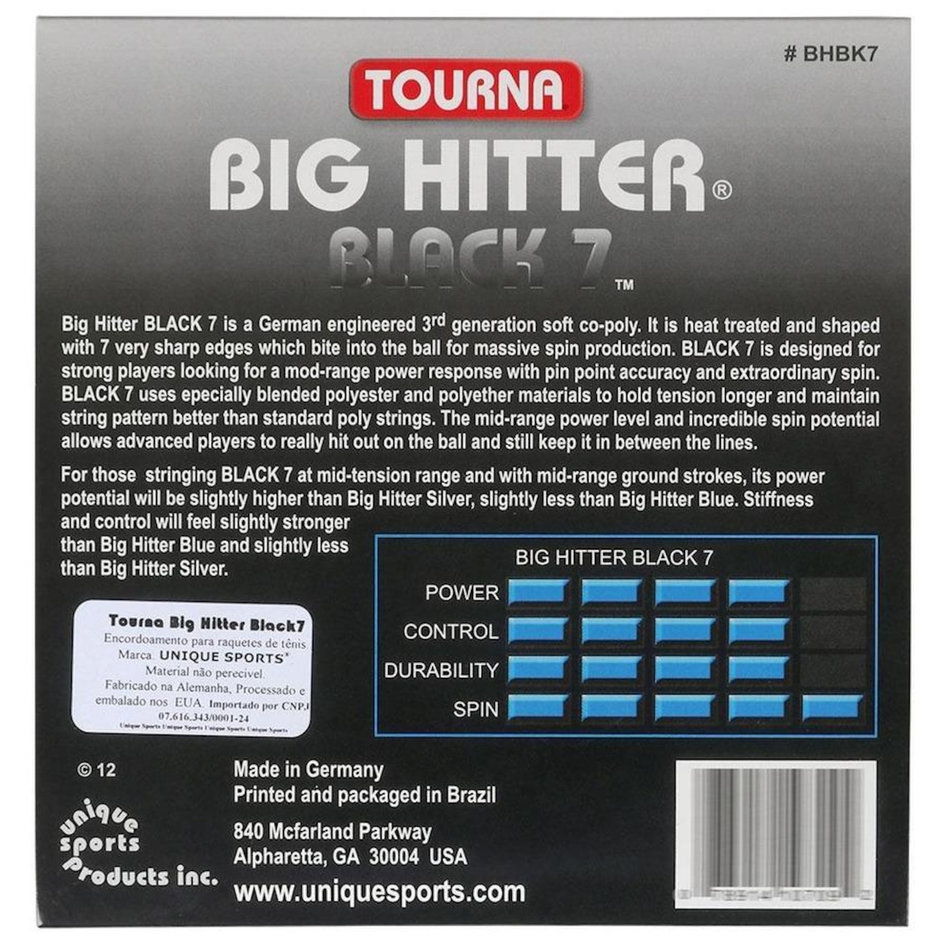 Corda Tourna Big Hitter 7 17L 1.25mm Set Individual - Foto 3