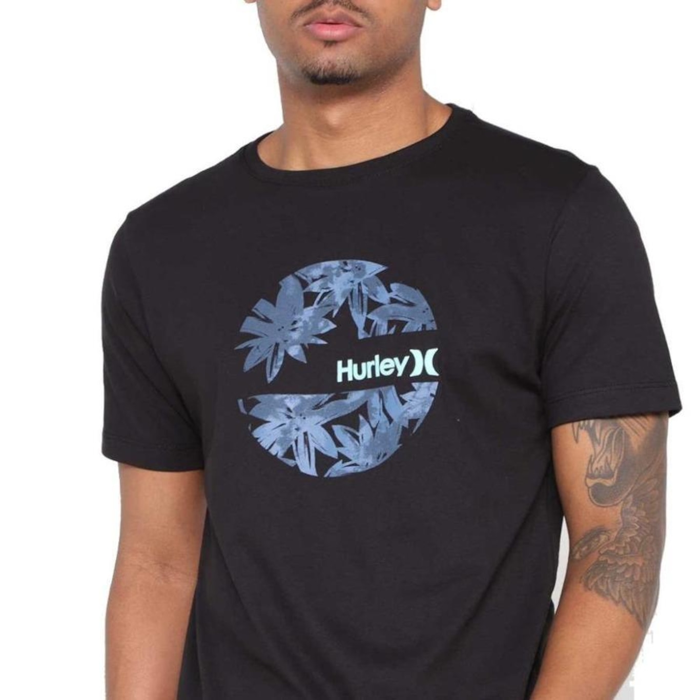 Camiseta Hurley Circle Foliage - Masculina - Foto 3