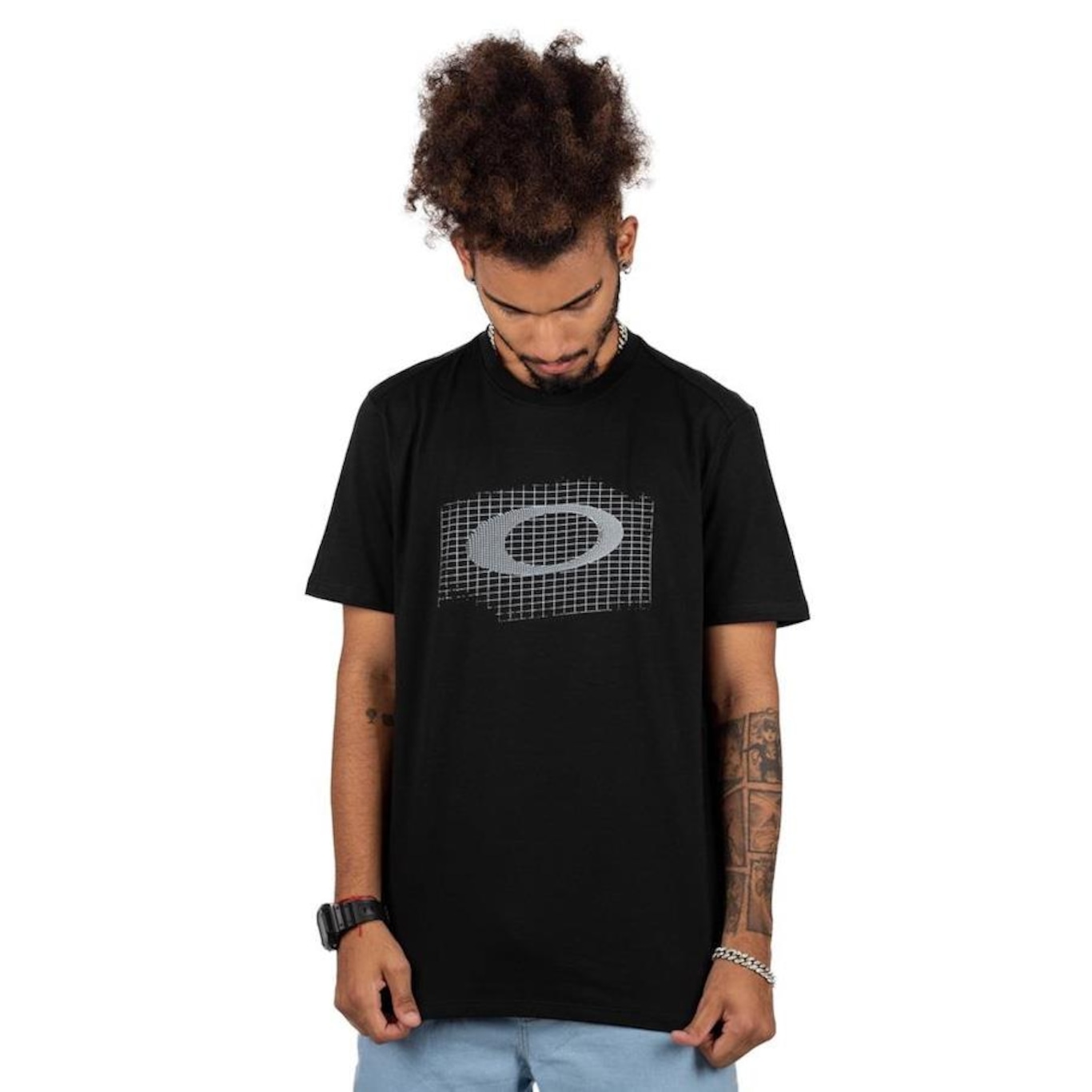 CAMISETA OAKLEY ESTAMPADA - CINZA