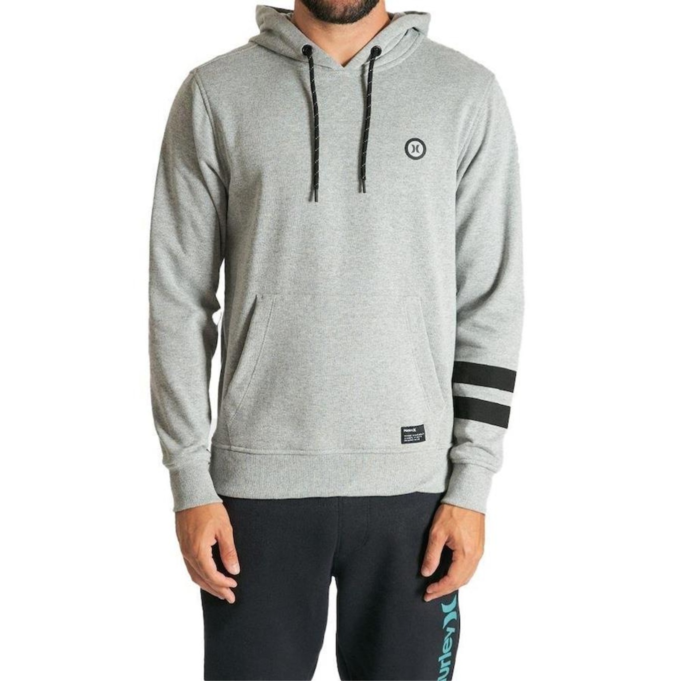 Blusão de Moletom com Capuz Hurley Layers Oversize - Masculino - Foto 1