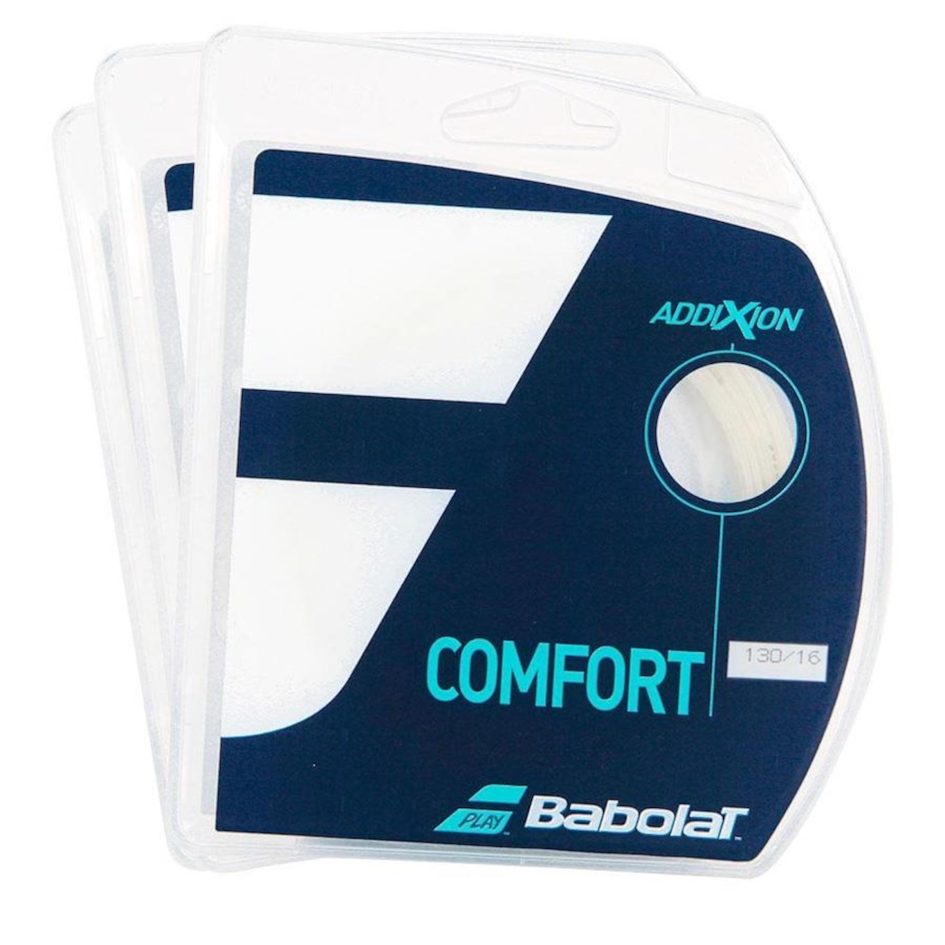 Corda Babolat Addixion 16L 1.30mm Champanhe - Pack com 3 Sets - Foto 1