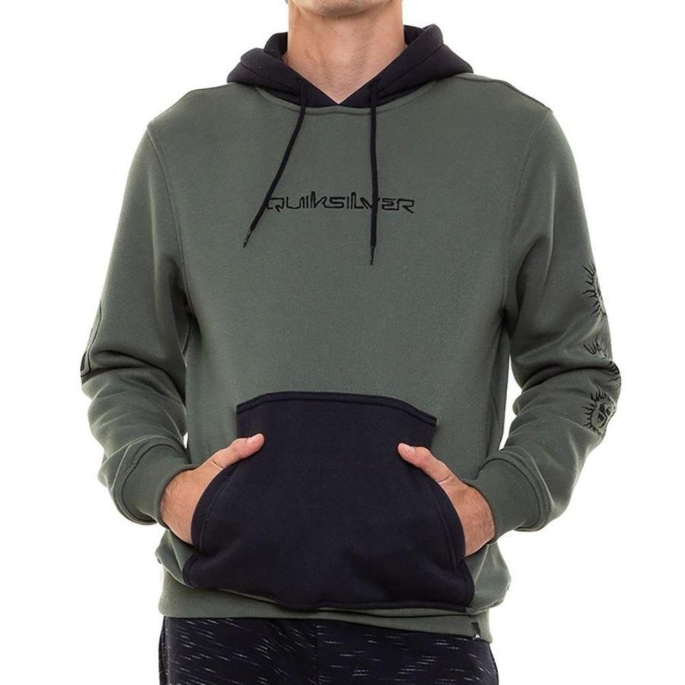 Blusão de Moletom com Capuz Quiksilver Blackout Hood - Masculino - Foto 1