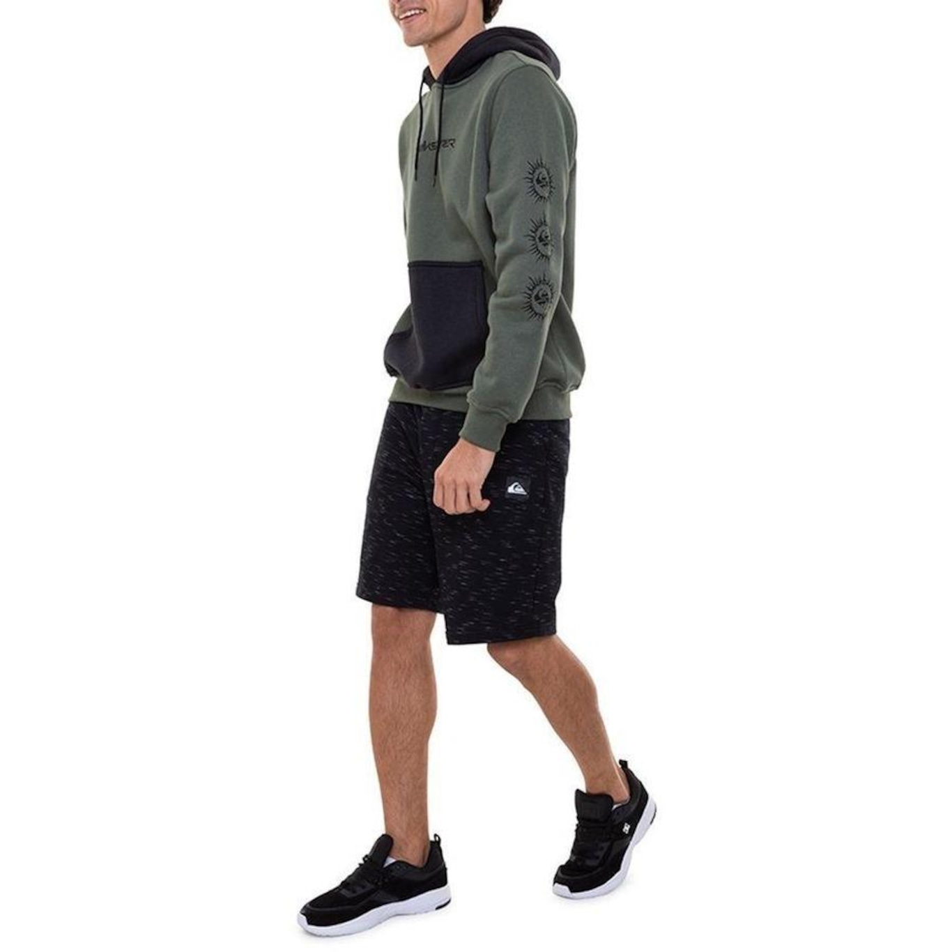 Blusão de Moletom com Capuz Quiksilver Blackout Hood - Masculino - Foto 3