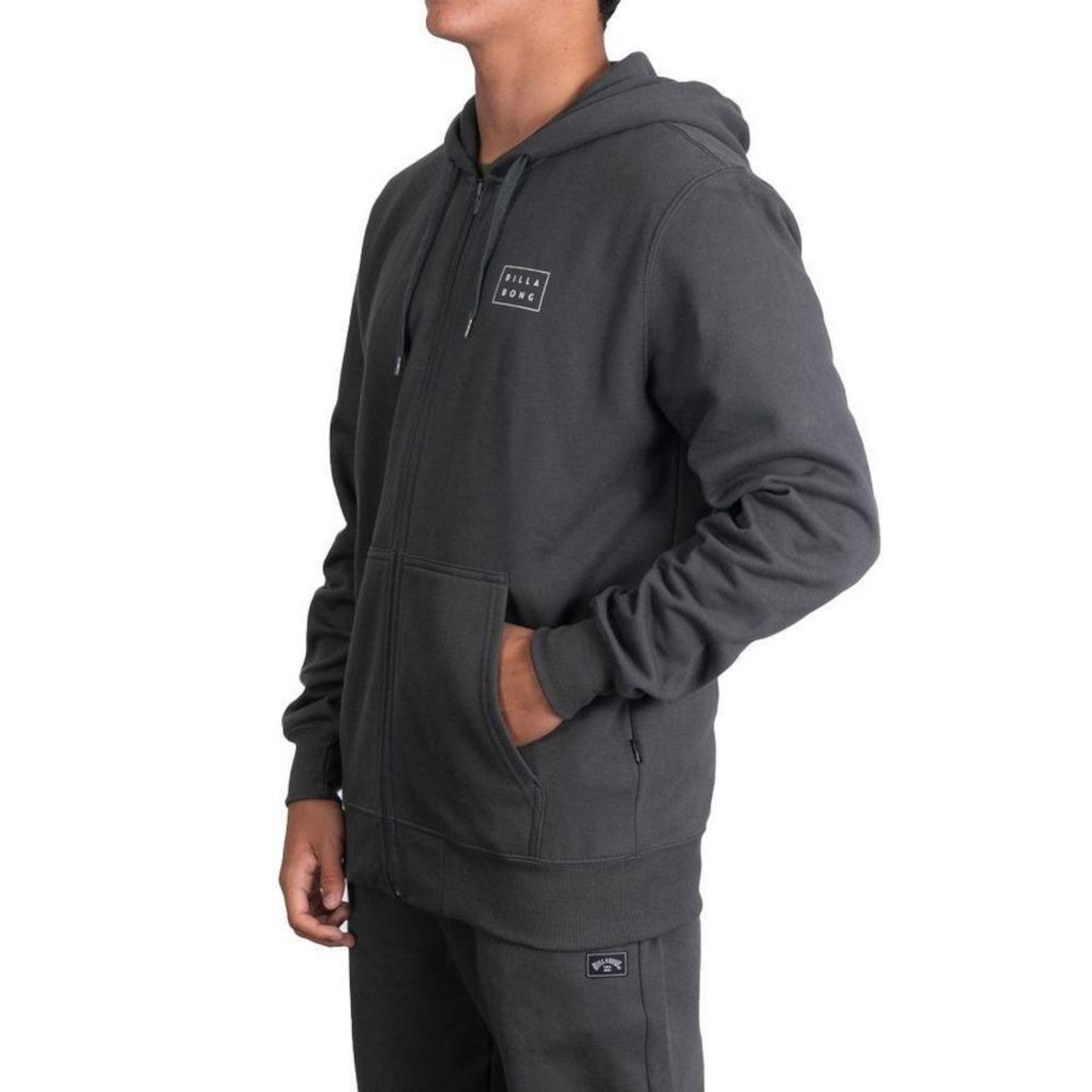 Jaqueta de Moletom com Capuz Billabong Aberto All Day Stacked - Masculina - Foto 3