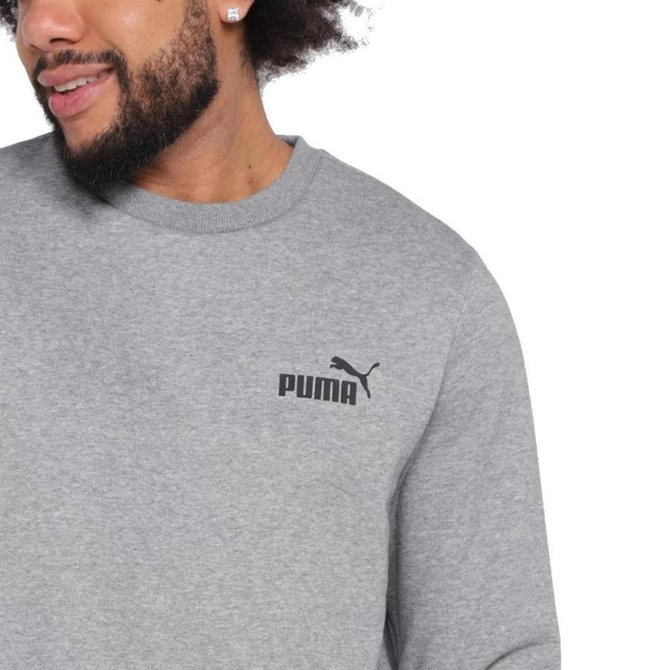 Blusão de Moletom Puma Essentials Small Logo - Masculino - Foto 5