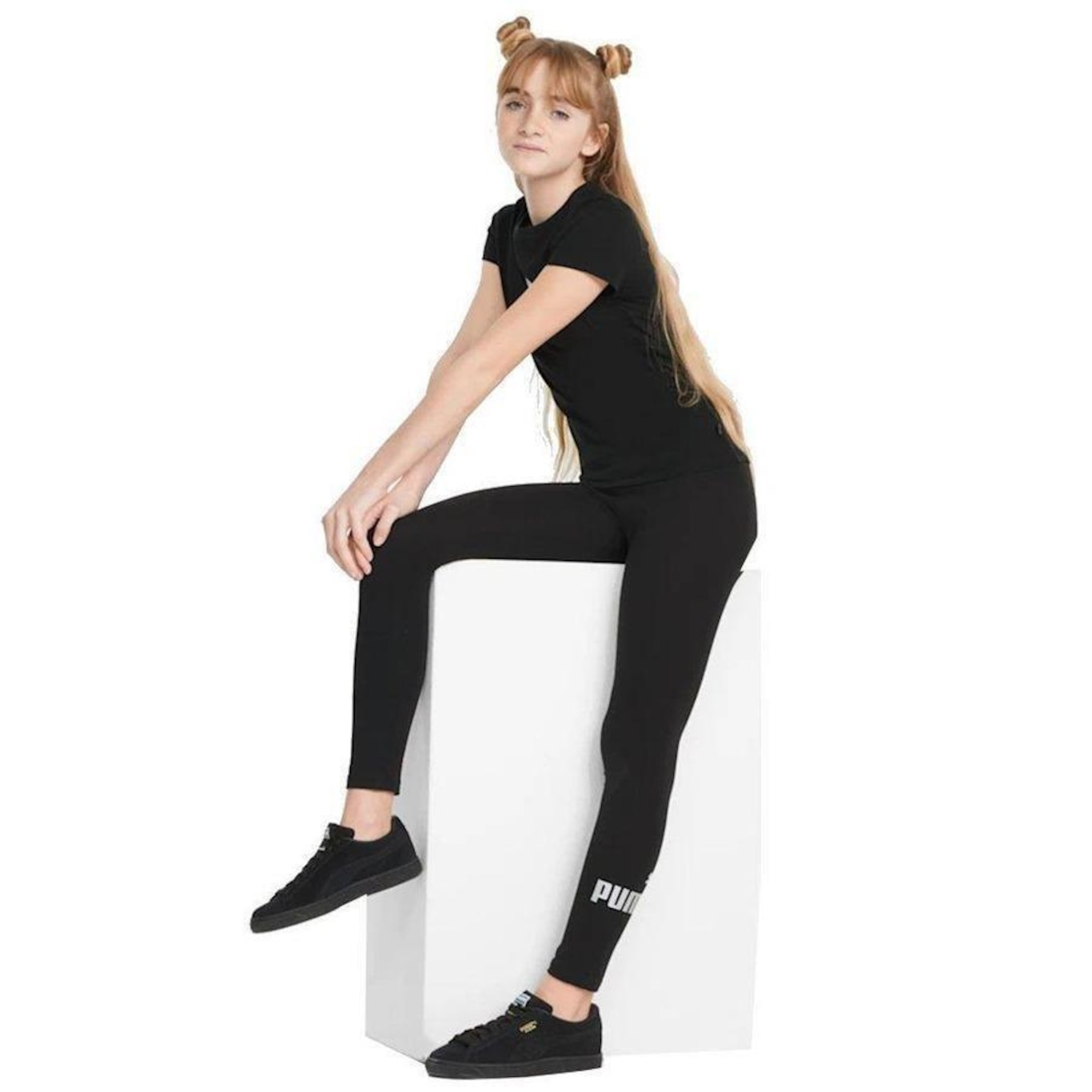 Calça Legging Puma Essentials Logo - Infantil - Foto 5