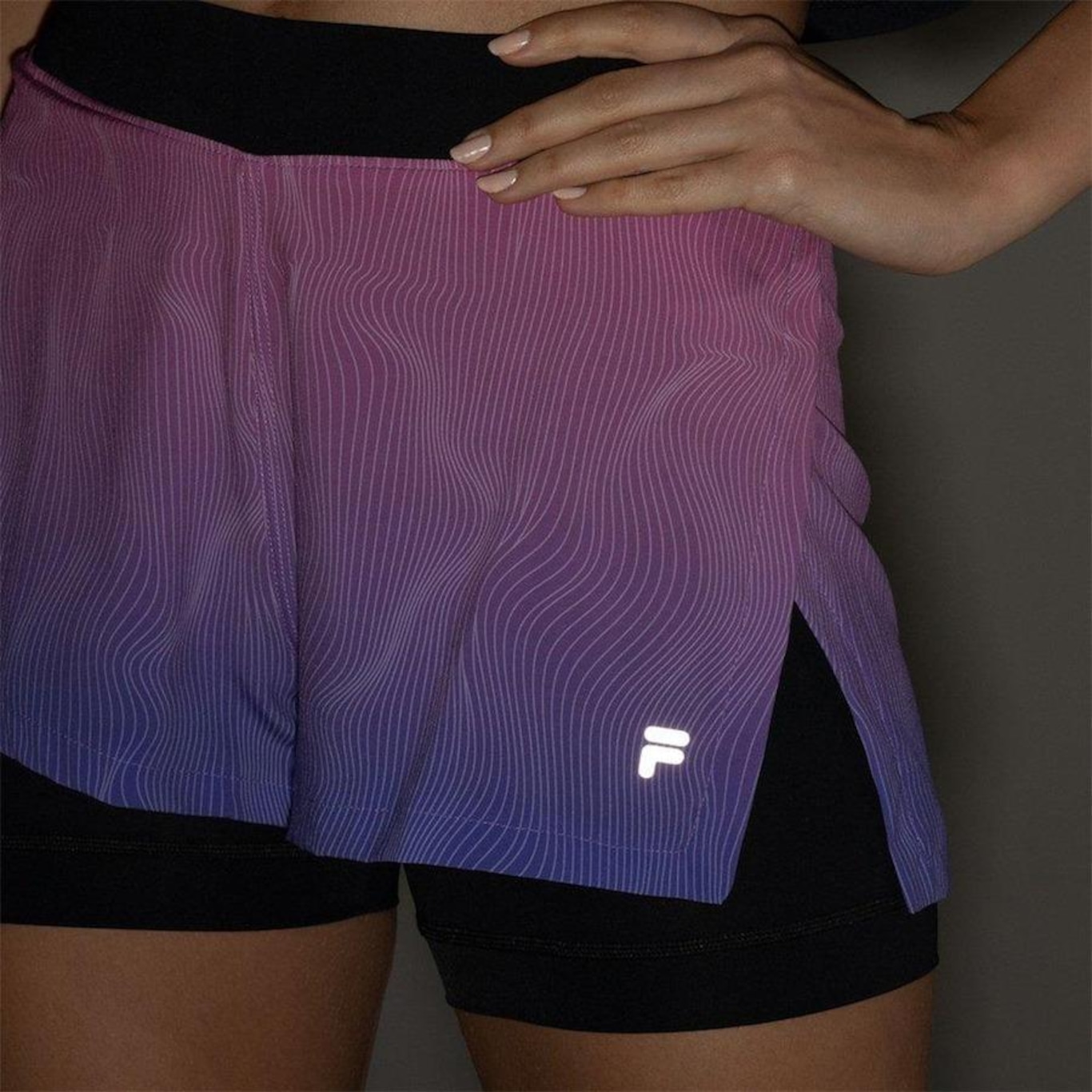 Shorts Fila Run Go To Mars - Feminino - Foto 5