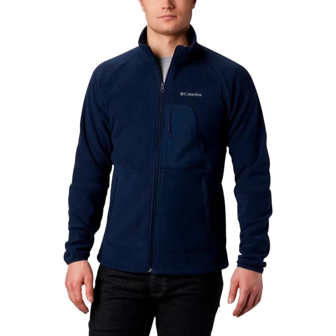 Jaqueta sem Capuz Columbia Rapid Expedition Full Zip Fleece - Masculina - Foto 1