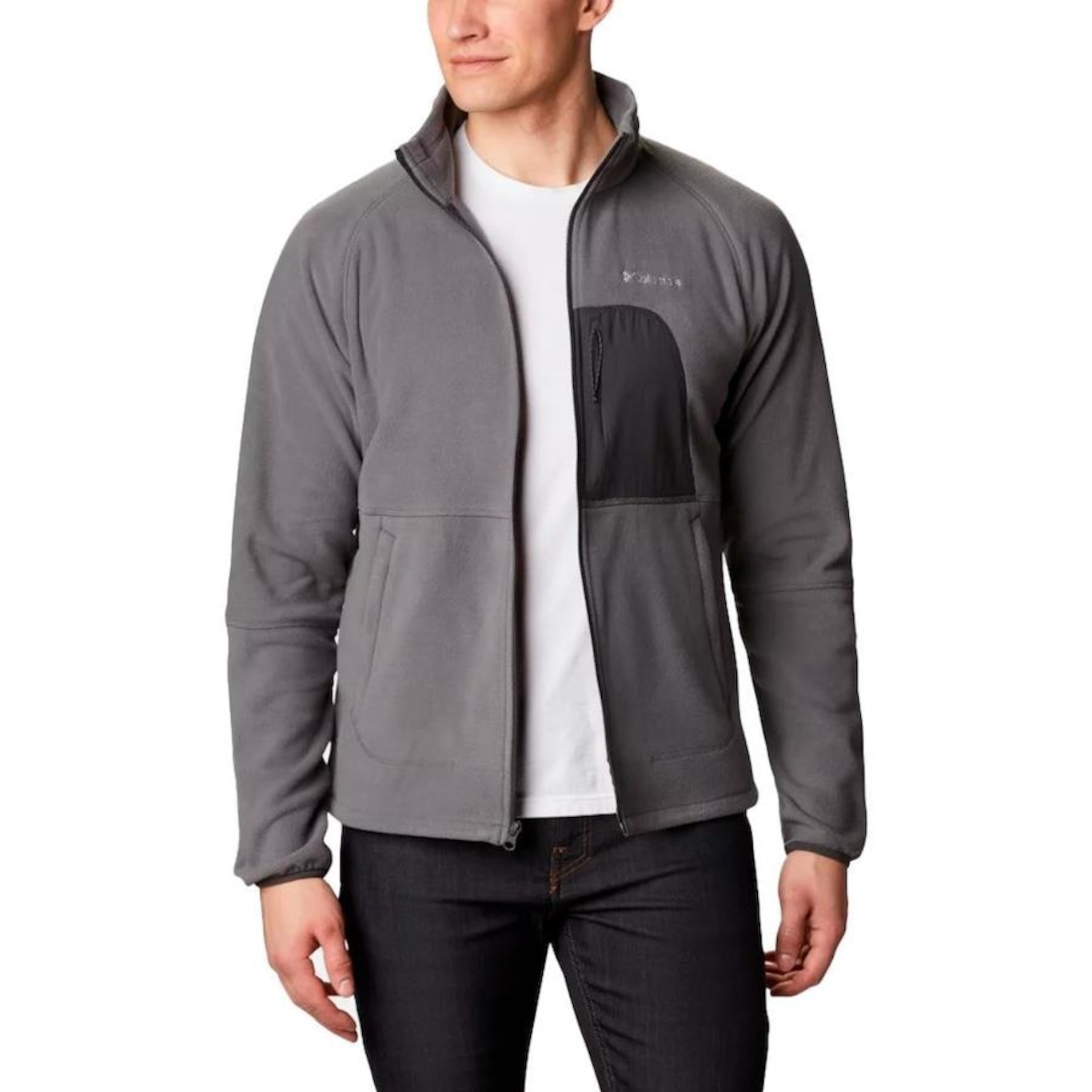 Jaqueta sem Capuz Columbia Rapid Expedition Full Zip Fleece - Masculina - Foto 1