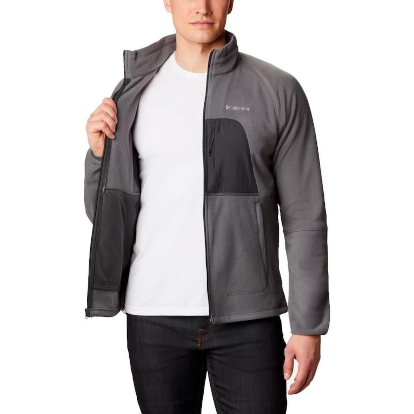 Jaqueta sem Capuz Columbia Rapid Expedition Full Zip Fleece - Masculina - Foto 2