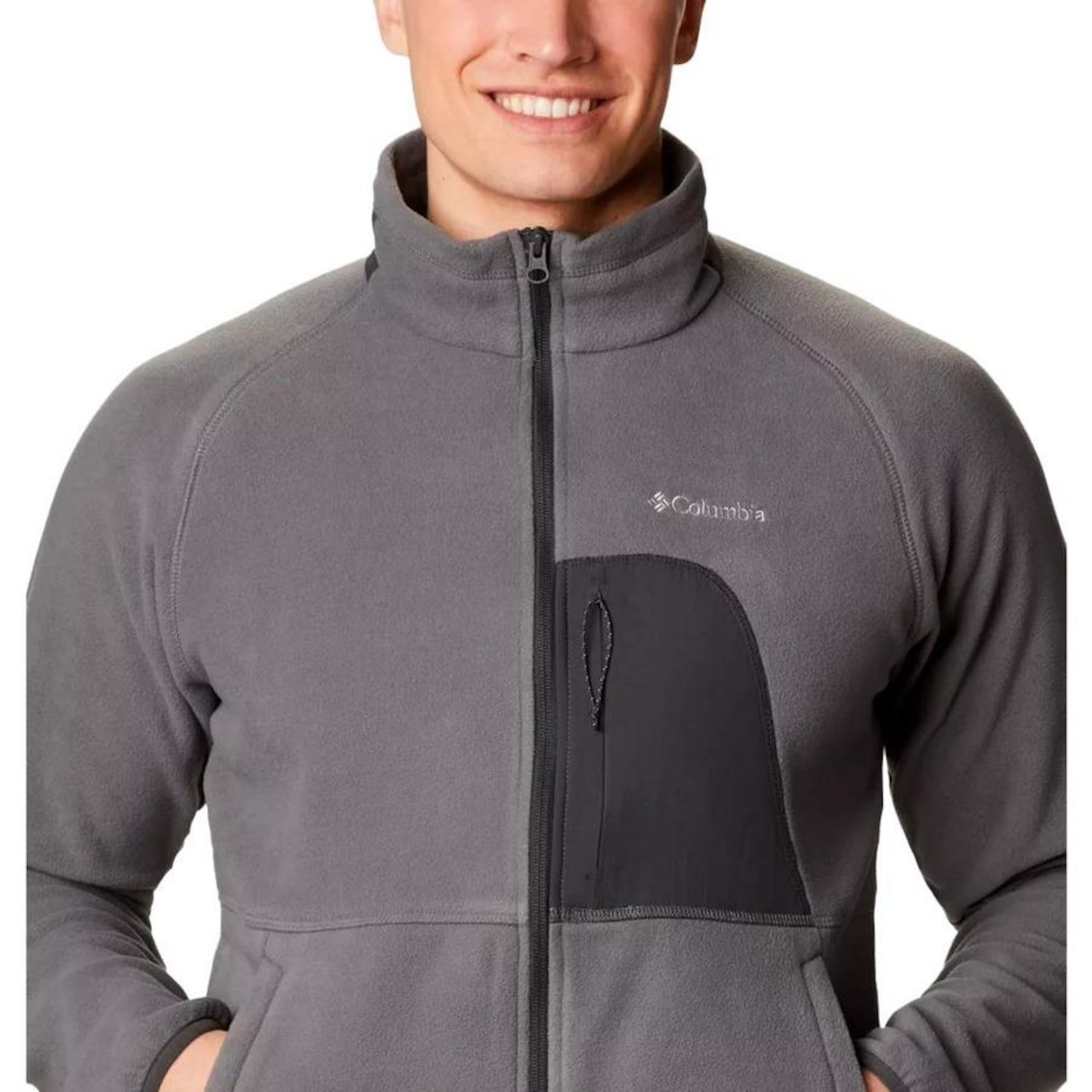 Jaqueta sem Capuz Columbia Rapid Expedition Full Zip Fleece - Masculina - Foto 5