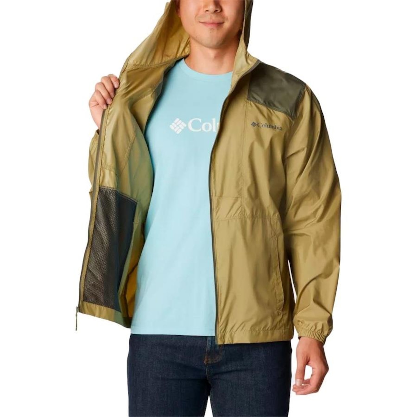 Jaqueta com Capuz Columbia Flashback Windbreaker - Masculina - Foto 3