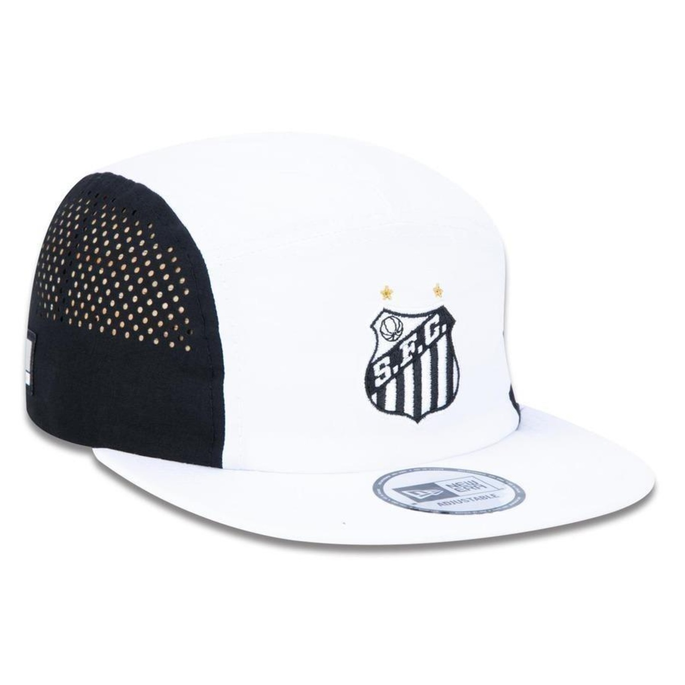 Boné Aba Reta New Era Camper Futebol Santos - Strapback - Adulto - Foto 3